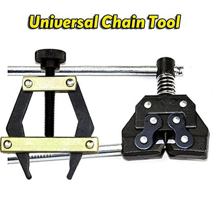 Jeremywell Roller Chain Tools Kit Fit #25#35#41#40#50#60 415H,428H, 520,530 Roller Chain, Holder/Puller+ Breaker/Cutter, Bicycle, Motorcycle - style: Chain Breaker + Puller