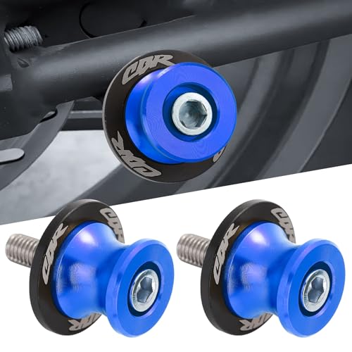 2Pcs Motorcycle Swing Arm Spools for Honda CBR150 CBR100F CBR1000RR CBR1100XX CBR125 CBR250 CBR400RR CBR400F CBR450SR CBR600RR CBR900RR CBR954RR Aluminum (Blue) - color: Blue