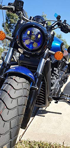 Eagle Lights Indian Scout Blue Headlight Kit - Fits 2014 to Current Scout 60, Scout and Bobber - color: Blue