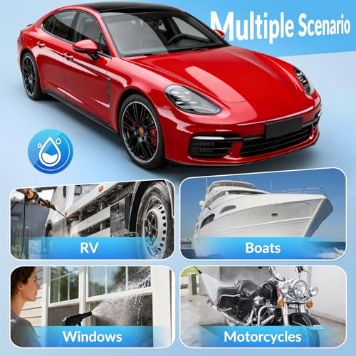 Spotless Water System for Car Wash with Bypass Switch, Deionized Water System for Car Wash with Resin, Spot Free Water Deionizer for Car Washing, Works for Motorcycles, RV, Boats, No Towel Drying ﻿