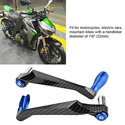 Motorcycle Lever Guards, 7/8 inch Universal Aluminum Alloy Motorcycle Handlebar Brake Protector (Blue)