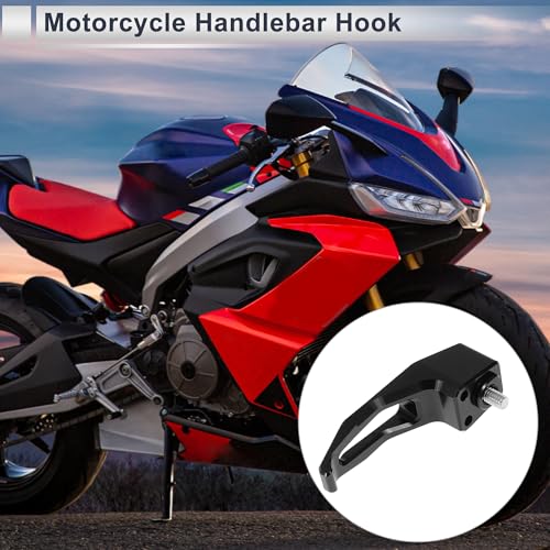 Universal Motorcycle Hanging Hook Square Motorcycle Helmet Luggage Bag Holder Hanger for Scooter Bicycles Black 78mm Length