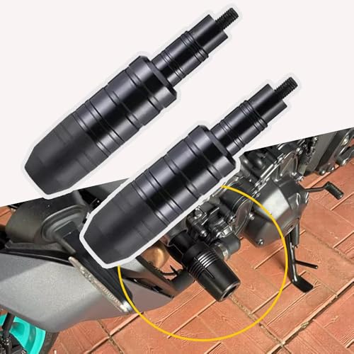 Motorcycle Frame Sliders for Honda Monkey 125,Aluminum Crash Pads Engine Crash Bar Sliders Practical Anti Crash Protector Accessories,Black - color: Black