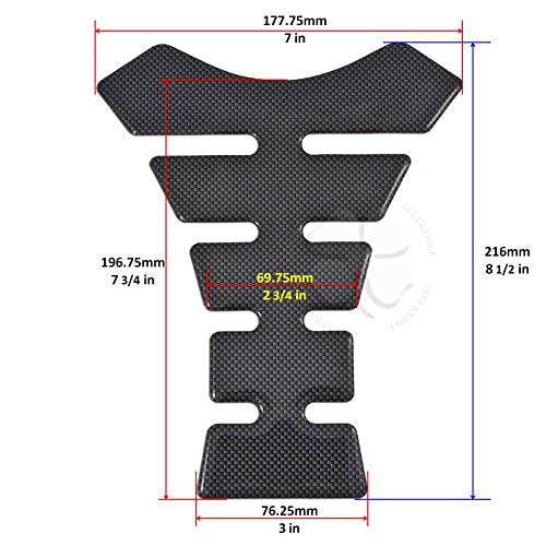 Carbon Look Segmented Gas Tank Pad Universal Ninja Sticker Protector Scratch - size: Carbon Look