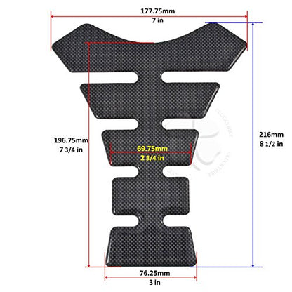 Carbon Look Segmented Gas Tank Pad Universal Ninja Sticker Protector Scratch - size: Carbon Look