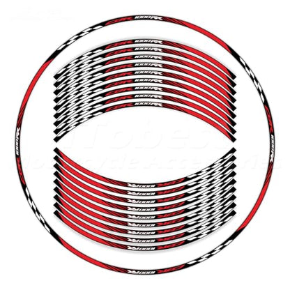 CBR 17 inch Wheel Rim Stickers Decals Tape Compatible with CBR1000RR 2004-2025 Motorcycle Reflective Rim Tapes Sticker Stripe(Red) - color: Red