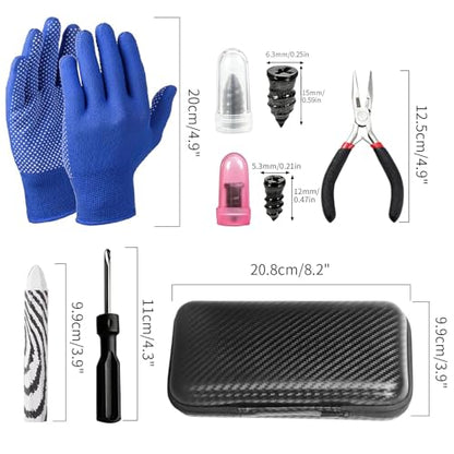 100PCS Tire Screw Plug Repair Kit,No Tire Removal Needed & Self-Service Tire Screw Plug Repair Kit,Tire Sidewall Repair Kit,Quick Repairing Tires Puncture for Cars,SUV,Trucks and Motorcycles