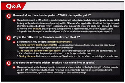 Car Reflective Stickers, High-Intensity Night Safety Reflective Decals, Strong Adhesive, Weatherproof, Paint-Safe for Cars, Trucks, SUVs & Motorcycles (1 Pack of 2pcs) (Style 5)