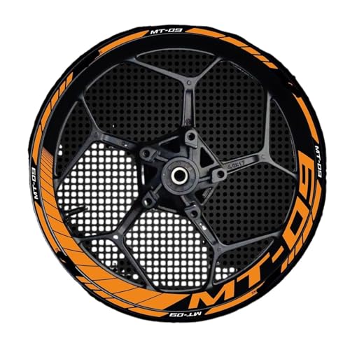 Wheel Stickers for Ya&maha for MT-09 for MT09 for MT 09 Motorcycle Reflective Wheel Sticker Rim Stripe Tape Decal Waterproof Accessories Decals(Color 5) - color: Color 5