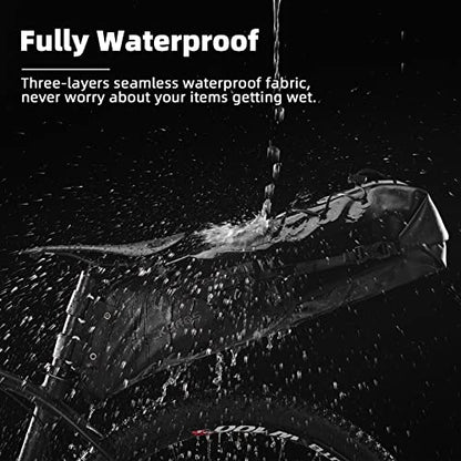 ROCKBROS Bikepacking Bag Waterproof Bike Saddle Bag Large Capacity Bikepacking Seat Bag Road Mountain Bike Seat Bag Max 14L - color: Max 14L