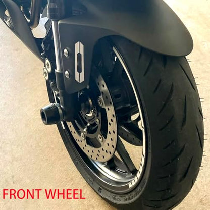 1Pair Compatible with YZF R7 2025 2024 2023 YZFR7 2022 2021 YZF-R7 Motorcycle Front Rear Fork Wheel Frame Slider Crash Protector Axle Slider Crash Pads (Red) - color: Red