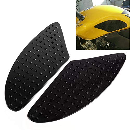 Motorcycle Universal Gas Tank Pad Gas Fuel Knee Grip Decal Protector Traction Side Pads Compatible with 1000RR Z1000 FZ1 R6 and More Black - color: Black