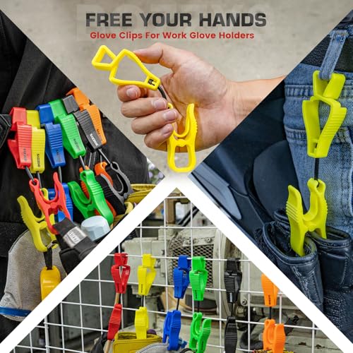 Glove Clips for Work Glove Holders - color: Aclip+zclip-6 Colors 6pcs