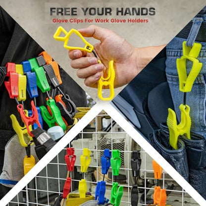 Glove Clips for Work Glove Holders - color: Aclip+zclip-6 Colors 6pcs