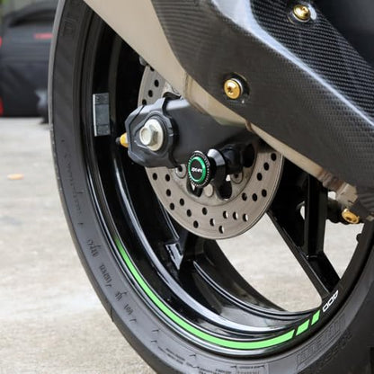 Motorcycle M8 Swingarm Spools Slider Compatible With K.awasaki ZX4R 2023 2024 2025 | Swing Arm Stand Screws Bobbins ZX-4R ZX 4R ZX400 Accessories (black-3) - color: black-3