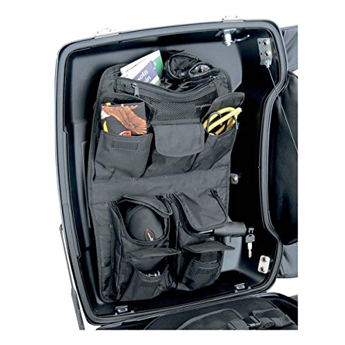LA03- Tour Pack Lid Organizer Black Compatible with Harley Davidson All - size: Tour Pak Bag