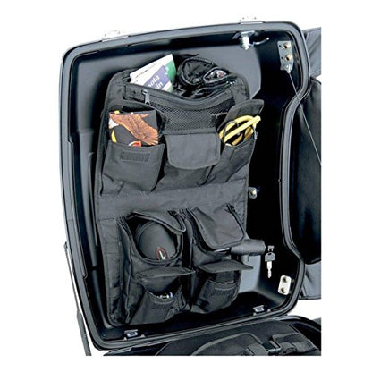 LA03- Tour Pack Lid Organizer Black Compatible with Harley Davidson All - size: Tour Pak Bag