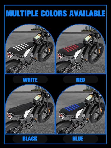 Non-Slip Seat Cover Compatible Fit for Ridstar Q20/Q20 Pro Lite EBike E-Bike, Electric Bike Soft Seat Cover Blue - color: blue