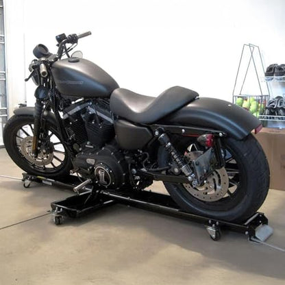 Black Widow Motorcycle Dolly Steel 1,250 lb. Weight Capacity Adjustable Kickstand Caster Wheels