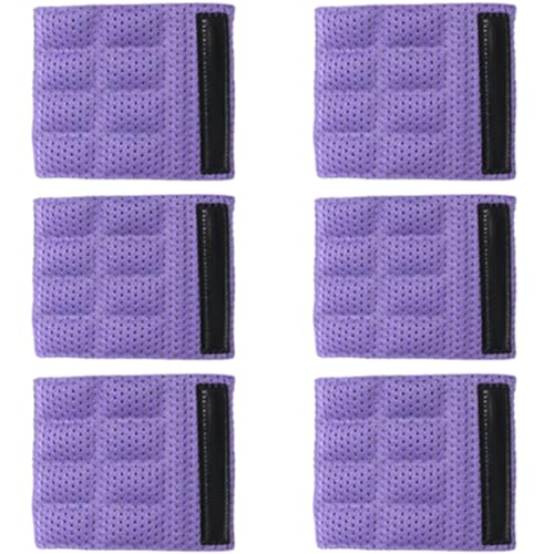 6PCS Chin Pads Foam Pad Set Strap Padding Replacements Universal Cushion Mats for Cycling Bike Bicycle Motorcycle Road Racing Riding Helmet - color: Purple 6PCS
