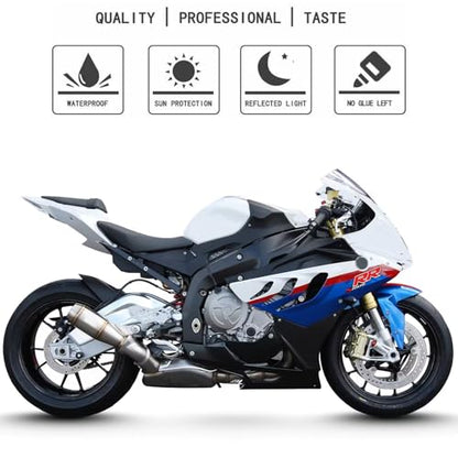 Awonderful Motorcycle S1000RR Fairing Decal Sticker for S1000RR 2009-2014 - Fairing Side Section Decal Sticker (Red and White) - color: Red and White