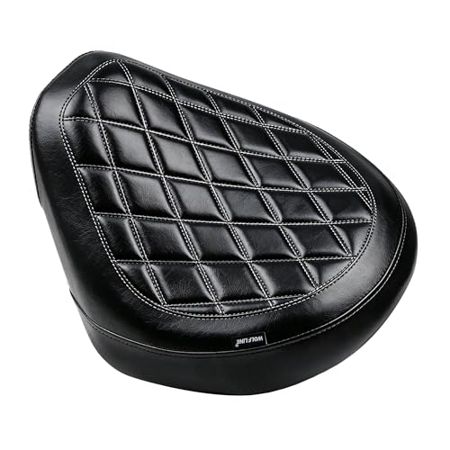 Motorcycle Rider Comfort Seat Fit for CMX1100 Rebel 1100 2021 2022 2023 2024 2025 2026, Leather Front Driver Saddle Solo Cushion Pad, Black w/Gray Stitching - color: Front - Black-B