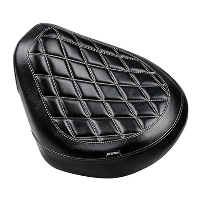 Motorcycle Rider Comfort Seat Fit for CMX1100 Rebel 1100 2021 2022 2023 2024 2025 2026, Leather Front Driver Saddle Solo Cushion Pad, Black w/Gray Stitching - color: Front - Black-B