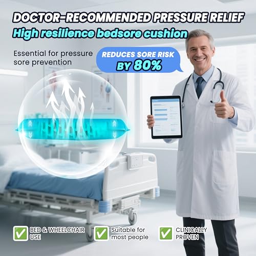 Inflatable Seat Cushions, Waffle Cushion for Pressure Sores, Inflatable Seat Cushion for Pressure Relief, Bed Sore Cushions for Butt, Very Suitable for Office Chair and Wheelchair use