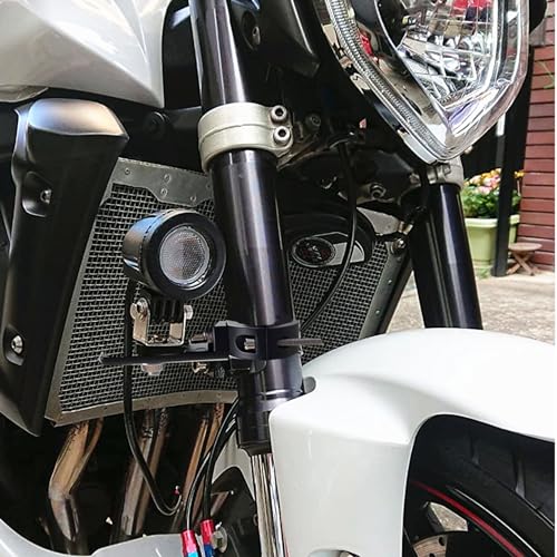 Motorcycle Fog Light Mount Brackets, Motorbike Auxliary Lights Tube Clamp Turn Signal Mounting Clamp Fog Light Holder Adjustable 3.8-5.4 cm Fits Tube 1.8" 2" 2PCS (L) - size: Large