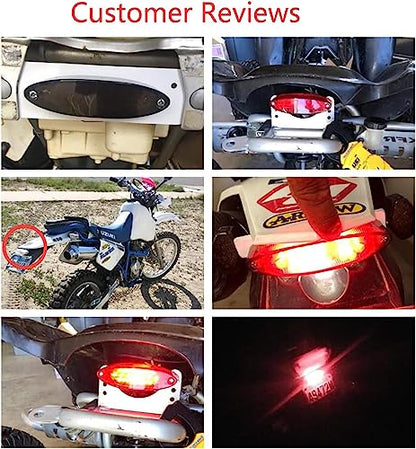 Motorcycle Taillight Universal Brake Stop Light ATV Tail Light - color: Smoke
