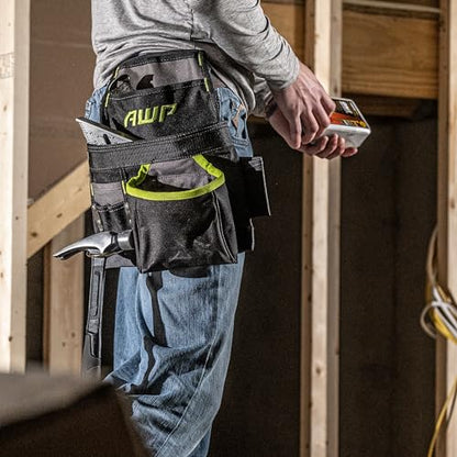 AWP Tool Pouch, Electrician Tool Pouch, Premium, Professional Multi-Pocket Organizer - size: 3 Pack, style: 9 Pocket Tool Pouch