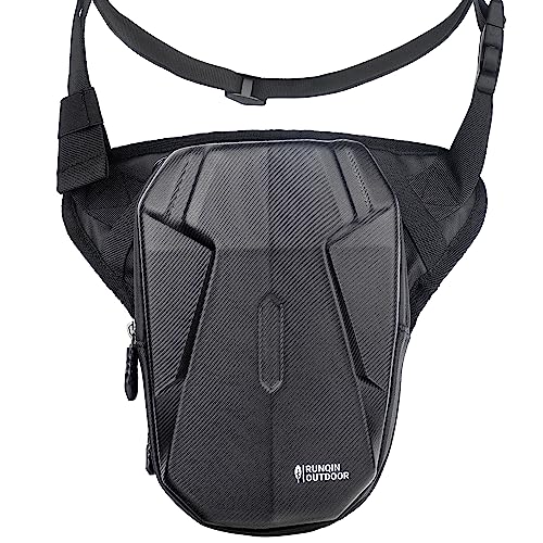 Motorcycle Waist Drop Leg Bag - Expandable Big Capacity Druable & Waterproof Tactical Fanny Pack, Multi-Pocket Storage Hip Thigh Bag for Cycling Hiking Climbing, Men and women