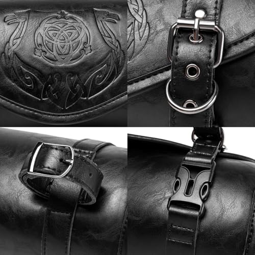 Motorcycle Tool Bag Waterproof PU Universal Saddlebag Front Fork Bag