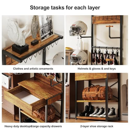 Motorcycle Helmet Holder Floor Standing, 72"x24"x14" | Large Capacity Motorcycle Helmet Storage Rack with Drawer, For Sports Helmets & Boots Clothing Cyclinge Gear Kit - size: 72"Hx24"Lx14"W