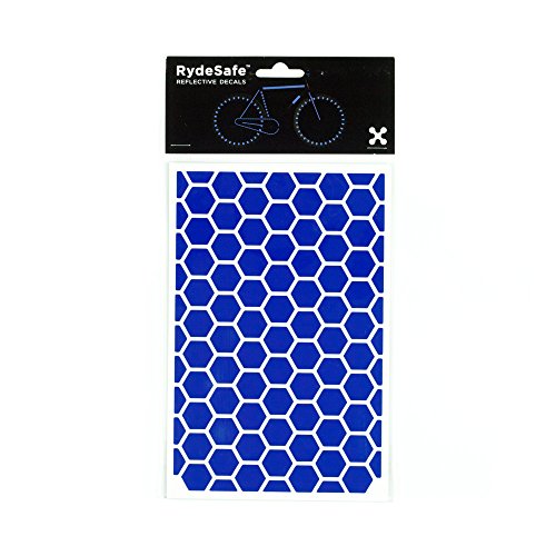 RydeSafe Reflective Decals - Hexagon Kit - Large - color: Blue