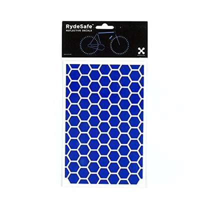 RydeSafe Reflective Decals - Hexagon Kit - Large - color: Blue