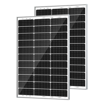SOLPERK 200 Watt Solar Panels, 2PCS 12V 100 Watt Solar Panel High-Efficiency, 200W Solar Panel for Home, RV, Camping, Marine, Rooftop, Off-Grid Applications - size: 200W Single Panel