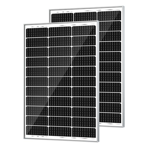 SOLPERK 200 Watt Solar Panels, 2PCS 12V 100 Watt Solar Panel High-Efficiency, 200W Solar Panel for Home, RV, Camping, Marine, Rooftop, Off-Grid Applications - size: 200W Single Panel