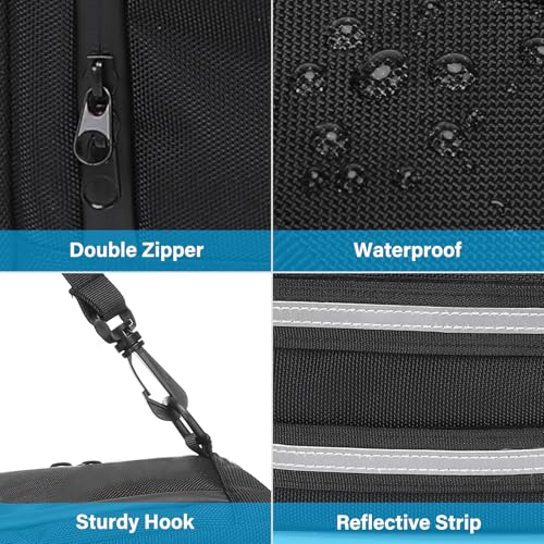 MOSISO Compatible with Ruckus 2010-2023 Under Seat Storage Bag, 18L Multifunctional Scooters Saddle Luggage Tool Gear Carry Bag Accessory Pouch with Handle & Shoulder Strap, Black