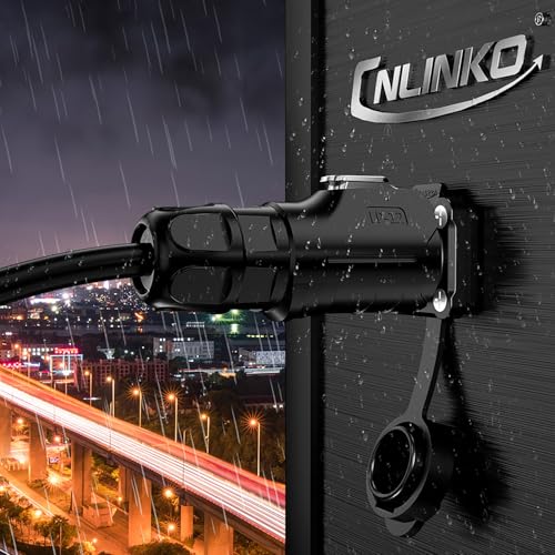 CNLINKO M12 Waterproof Connector PBT Plastic DC 12V Cable Panel Mount for AV System (2 Pin) - size: 2-Pin, style: Plug without Cable
