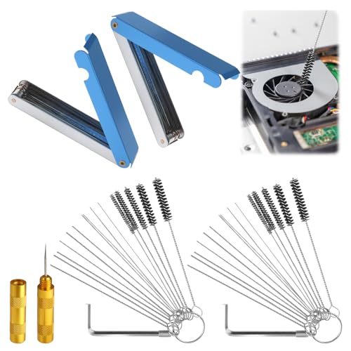5 Pack Throttle Body Cleaner Kit, Torch Tip Dirt Removal Set for Jets Nozzles Orifices, Throttle Body Tools for Chainsaw Motorcycle ATV Carb Welding Stove Shower Head Maintenance - style: 46 Needles & 10 Brushes & Wrenchs & 2 Picks