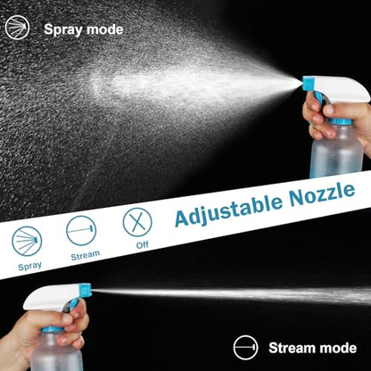 Spray Bottles Plastic Spray Bottle for Hair Mist/Stream Heavy Duty Empty Spray Bottles for Cleaning Solutions, Plants, Cooking (16.9oz-Blue) - color: 16.9oz-Blue