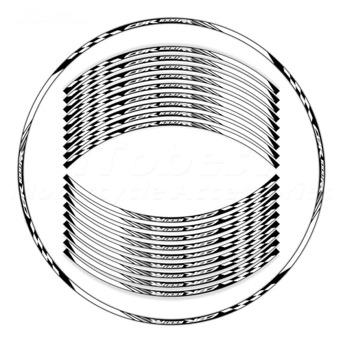 CBR 17 inch Wheel Rim Stickers Decals Tape Compatible with CBR1000RR 2004-2025 Motorcycle Reflective Rim Tapes Sticker Stripe(White) - color: White