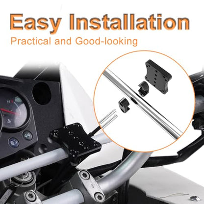 GPS Mount Bracket Motorcycle Navigator Holder Compatible with AMPS Pattern GPS Mount Fit for KLR650 2022- (14MM) - size: 14MM