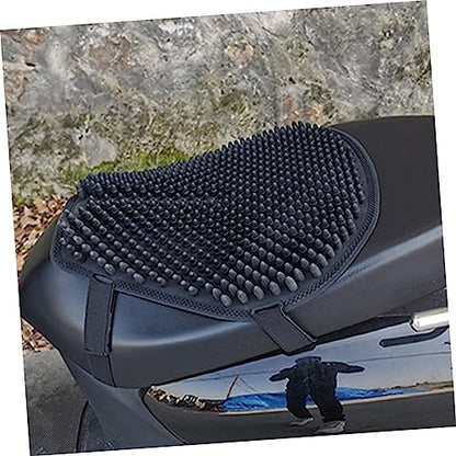 Luxshiny Sturdy Motorcycle Seat Cover Massage Pad Silicone Cushion for Motorbike