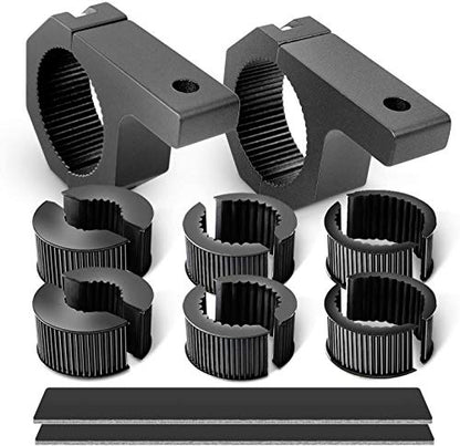 Nilight ZH059 2PCS 4 Inch 18W Spot LED Light Mounting Bracket Horizontal Bar Tube Clamp with Off Road Wiring Harness-2 Leads (Pack of 6) - color: Led Pods+Wiring Harness+Clamp Holder, size: 4 Inch (Pack of 6)