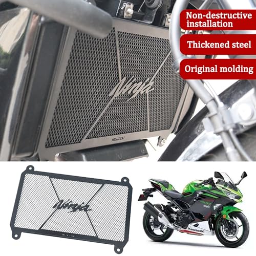 NIGHT CAT Motorcycle radiator grille shroud, compatible with Ninja 400 Ninja 500,radiator gaurds,Water tank guard net(Water Tank Netting) - color: Water Tank Netting