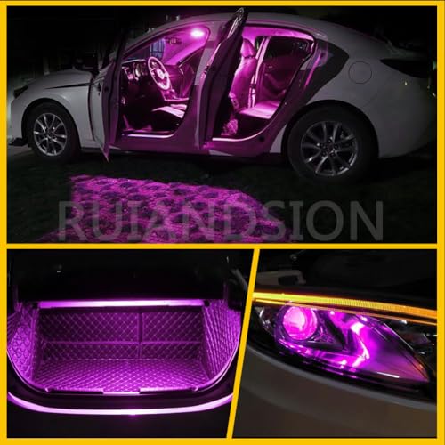 Ruiandsion 2pcs 6V 1157 BAY15D LED Bulbs 5050 12SMD Pink LED Light Bulbs for Back Up Reverse Lights Brake Lights Tail Lights - color: Pink, size: 1157/BAY15D