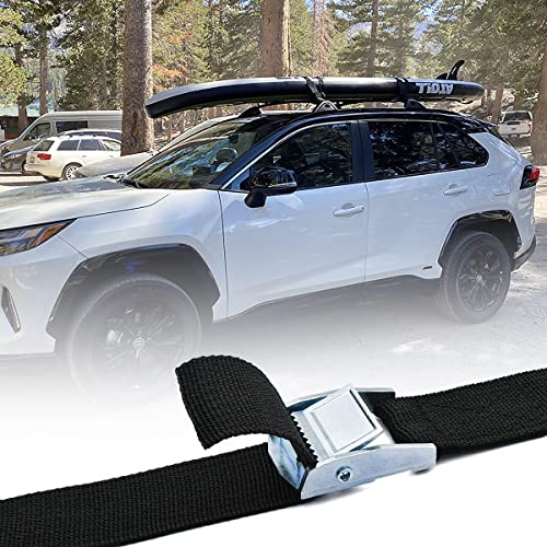 2PCS Lashing Straps with Buckles Adjustable, Up to 600lbs,Tie Down Straps for Motorcycle, Cargo, Trucks,Trailer,Luggage (1" x 16.4') - size: 1" x 16.4'