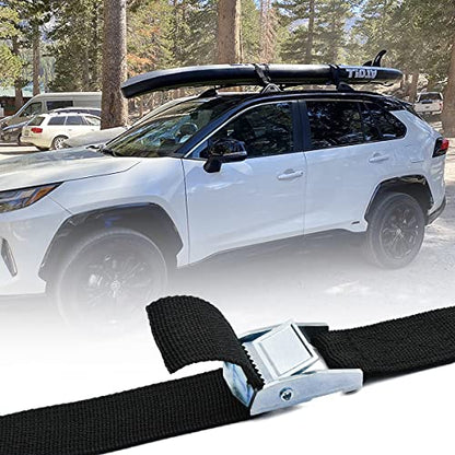 2PCS Lashing Straps with Buckles Adjustable, Up to 600lbs,Tie Down Straps for Motorcycle, Cargo, Trucks,Trailer,Luggage (1" x 9.8') - size: 1" x 9.8'